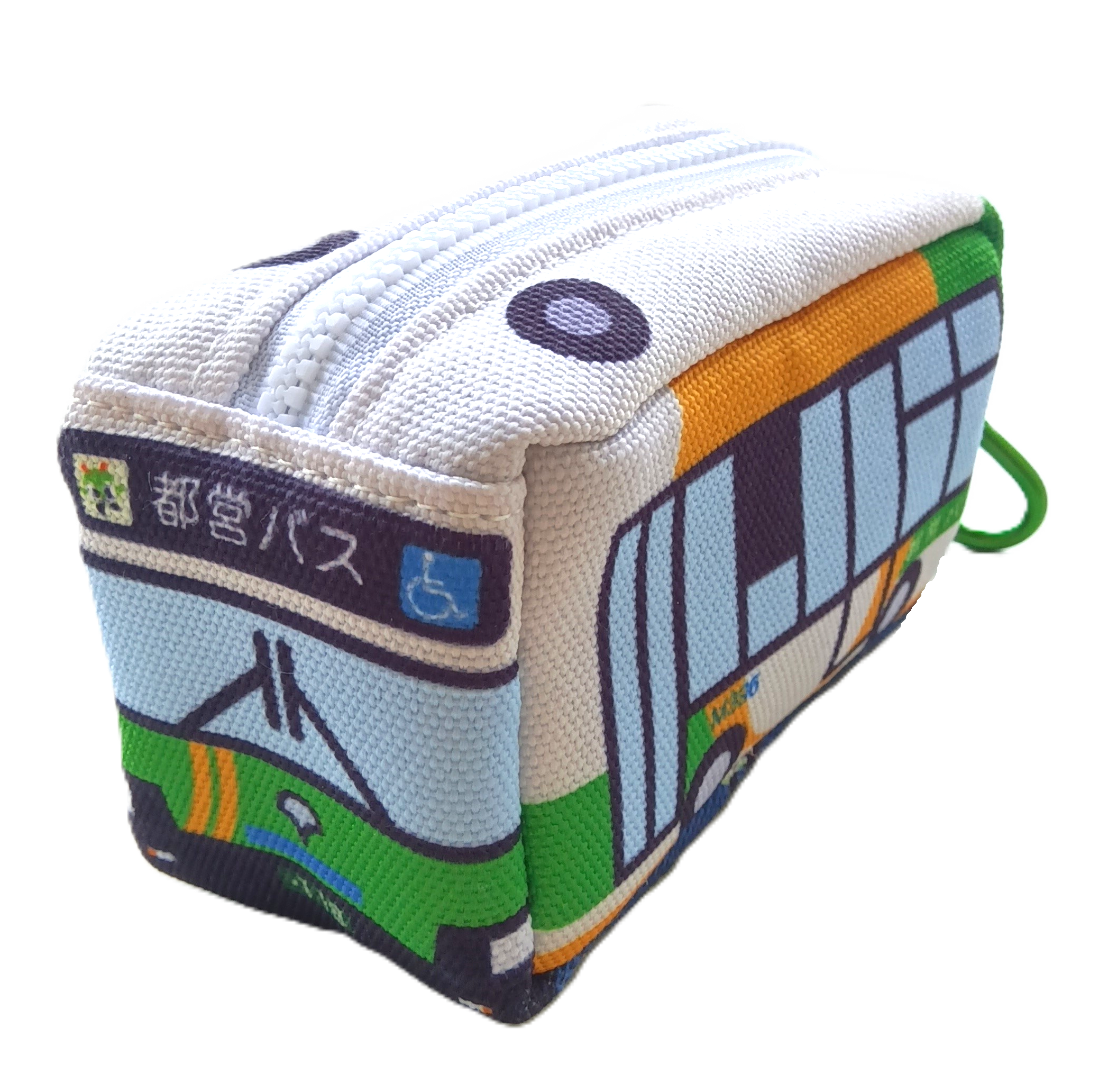都バス型カラビナ付きポーチ
